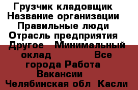 Грузчик-кладовщик › Название организации ­ Правильные люди › Отрасль предприятия ­ Другое › Минимальный оклад ­ 26 000 - Все города Работа » Вакансии   . Челябинская обл.,Касли г.